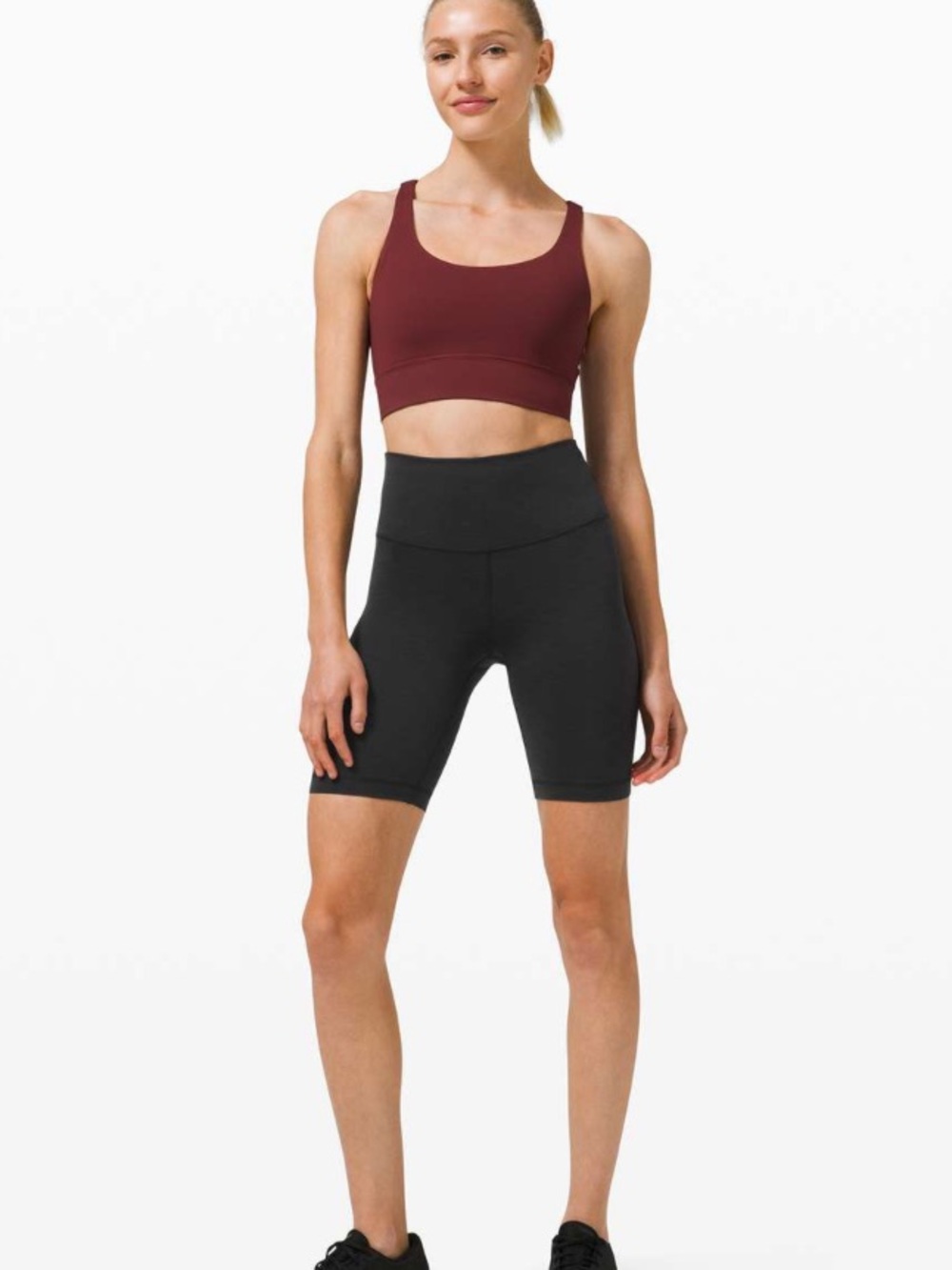 Lululemon Wunder Train High Rise Short 8" Size 6 - Heathered Black